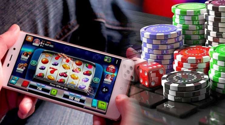 Mobile phone showing eos77 slot deposit interface with payment method selection screen